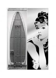 Шкаф со встроенной гладильной доской Iron Slim Print (правый, купе) Венге