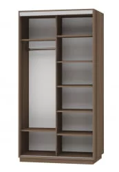 Шкаф-купе двухдверный Экспресс Дуо Элемент 1200х2200h Ясень шимо тёмный