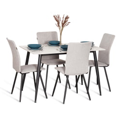 Стул обеденный La Rousse NEW, ткань рогожка, серый/черный, 3M 16/2, 45x55x93 см