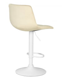Стул барный ДОБРИН ТАИЛОР ВХИТЕ (бежевый велюр (МДЖ9-10)) 2 шт / DOBRIN TAILOR WHITE (MJ9-10))