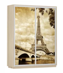 Шкаф-купе двухдверный Экспресс Дуо 1600х2400h Париж/Ясень шимо светлый