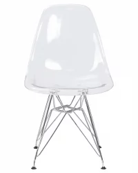 Стул обеденный DOBRIN DSR CASPER ножки хром Прозрачный