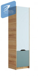 Шкаф RICH ШК-001 Мята/Сумеречный голубой/дуб крафт золотой