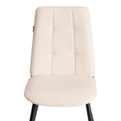 Металлический стул Asti TREND, велюр, молочный/черный, 4, 47х54х86 см