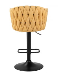 Стул барный DOBRIN LEON (желтая ткань (LAR 275-8)) 2 шт
