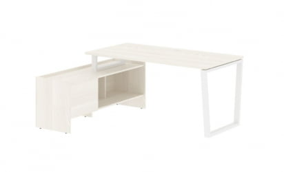 Стол с тумбой EDIS EVCT 17814 Ясень Траун Белый