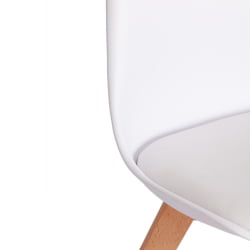 Стул TULIP (mod. 73-1) дерево/пластик/экокожа, 47,5x55x80 см, белый