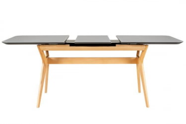 Стол раскл. Нарвик Glass 120-150 Automatic Natur/Dark matte glass