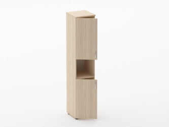 Шкаф высокий закрытый с нишей Glassy 6.19.11Л Бук светлый