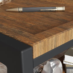 Стол в гостиную Трисс Дуб американский / Черная лакобель / Черный