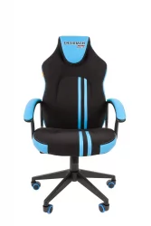 Кресло геймерское CHAIRMAN GAME 26 Черный-голубой