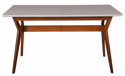 Стол раскладной Нарвик 120-160 ОРЕХ-Белый