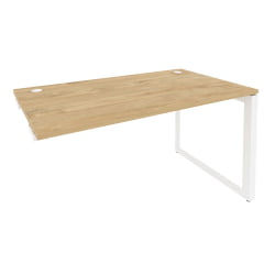 Стол-приставка на О-образном м/к к опорным элементам ОНИКС О.МО-СПР-3.8 Тиквуд Светлый/Белый / ONIX O.MO-SPR-3.8