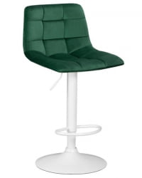 Стул барный ДОБРИН ТАИЛОР ВХИТЕ (зеленый велюр (МДЖ9-88)) 2 шт / DOBRIN TAILOR WHITE (MJ9-88))