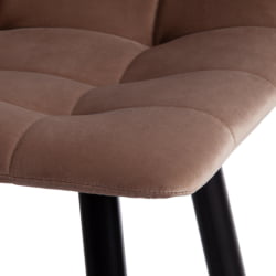 Барный стул CHILLY (mod. 7095пб ) ткань/металл, 53x44x94 см, высота до сиденья 66 см, бежевый barkhat 5/черный