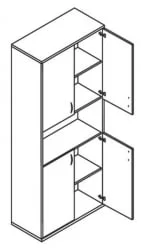 Шкаф СТ-1.5 Венге/металлик