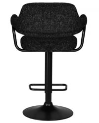 Стул барный DOBRIN CHARLY BLACK (черный твид (LEO18)) 2 шт