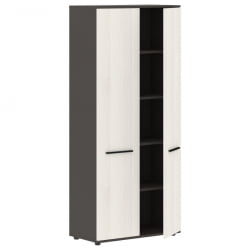 Шкаф с глухими дверьми ЕДИС ЕХCС 85.1 Ясень Траун Черный Мокко / EDIS EHCS