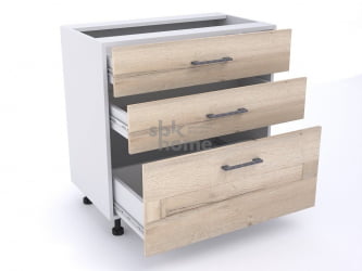 Стол с ящиками СЯ-80, Дублин (800*470*820) Дуб галифакс белый, 21618 