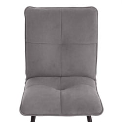 Стул обеденный Sweet LT, велюр, серый/черный, 29, 41х55х88 см