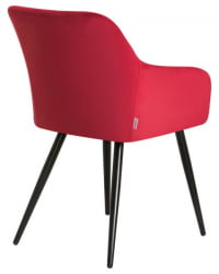 Стул обеденный ДОБРИН РОБЕРТ (черные матовые ножки, велюр В108-37 Бордовый) 2 шт / DOBRIN ROBERT V108-37