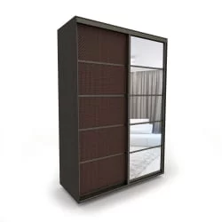 Шкаф-купе 2-х дверный Акцент-Квадро КВ 1200х600 Венге/Бронза