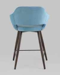 Стул полубарный Саймон ПЛ велюр Пыльно-голубой