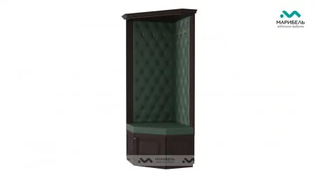 Прихожая  «Визит 2» К-4У Дуб фактурный горький шоколад/Кожа King 39/Венге
