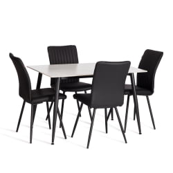 Стул обеденный Monte Carlo TREND, экокожа, черная, 49х51х93 см