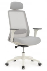 Кресло Ворк В-218C ВХИТЕ Светло-серый / Work W-218C WHITE