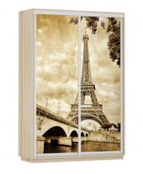 Шкаф-купе двухдверный Экспресс Дуо 1400х2400h Париж/Ясень шимо светлый