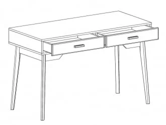 Стол письменный Калгари 07 Дуб натуральный светлый-белый матовый