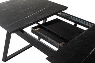 Стол Пеле раздвиж. 140-180 Темный мрамор/Бабочка