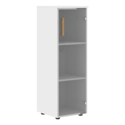 Шкаф колонка с стеклянной дверью правый Forta FMC 40.2 R Белый премиум