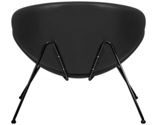 Кресло дизайнерское ДОБРИН ЕМИЛЙ (черный винил ЙП16, черное основания) 2 шт / DOBRIN EMILY YP16,