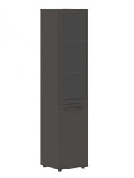 Шкаф-колонка комбинированная с дверью в металлической раме левый ЕДИС ЕХCС 42.7 Л Мокко Мокко Мокко / EDIS EHCS L