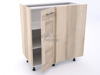 Стол угловой 960 СУ-100 левый , Дублин (900*470*1060) Дуб галифакс белый, 21627 