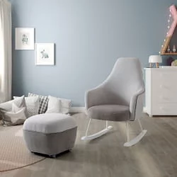 Кресло-качалка Micuna (Микуна) Wing/Moom waterwood текстиль pink tierra/light grey