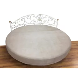 Кровать Мадена с кованым изголовьем + тумбочка кованая (цвет ковки №7)