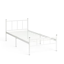 Односпальная кровать ROWENTA (mod. 9177) металл, 90*200 см (Single bed), White (белый)