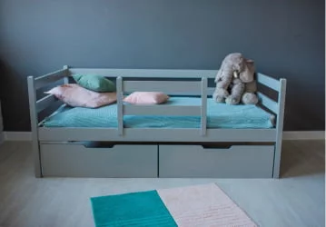 Детская кровать для мальчика RooRoom VK-11с Серая