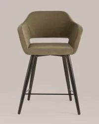 Стул полубарный Саймон ПЛ велюр Капучино