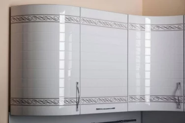 Кухонный гарнитур угловой Анастасия №7 Белый Капучино