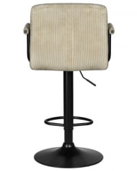 Стул барный ДОБРИН КРУГЕР АРМ БЛАCК (бежевый вельвет (ЛАР-Е2041-04)) 2 шт / DOBRIN KRUGER ARM BLACK (LAR-E2041-04))