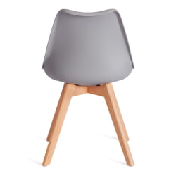 Стул TULIP (mod. 73-1) дерево/пластик/экокожа, 47,5x55x80 см, серый