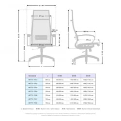 Кресло офисное МЕТТА B 1m 7/K131, Основание 17833 Комплект 4 Лайм
