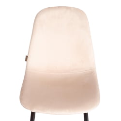 Металлический стул BREEZE (mod. JSC-58) Велюр/металл , 44 х 53 х 86 см, creamy (кремовый) HLR 5 / черный