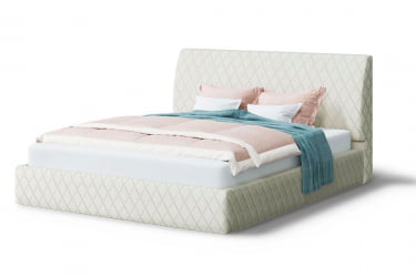 Кровать Хилтон, 2000x1600 мм, серо-белый