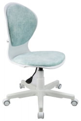 Кресло 1139 FW PL White велюр Bliss 10 голубой