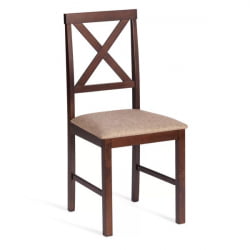 Стул обеденный Хадсон/Худсон (2 шт.в упаковке) дерево гевея/мдф, каппуcсино (темный орех), ткань кор.-зол. (1505-9), 44кс42кс89 см / Хадсон/Hudson cappuccino 44x42x89